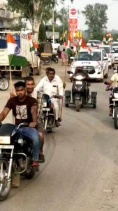 Panipat News/Panipat Police took out tricolor bike rally in Matlauda