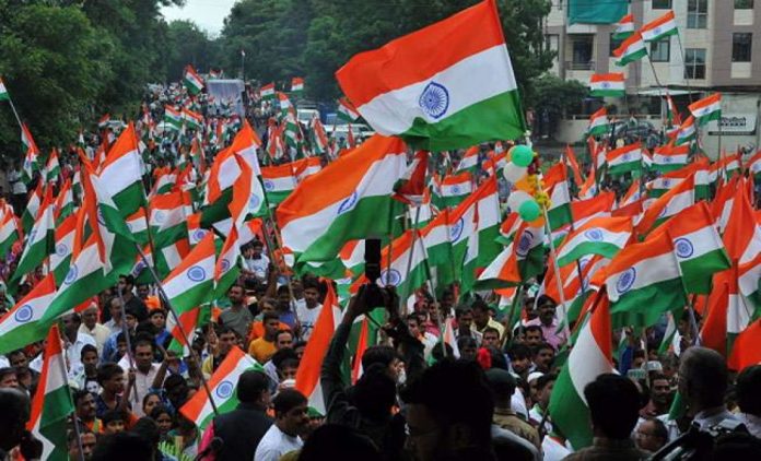 Tricolor Yatra by Jan Kalyan Manch and Sanatan Dharma Sangathan