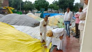 Farmers demonstrated in Nissing