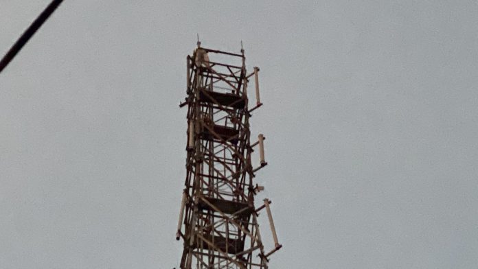 karnal News Due to the transaction of money young man climbed mobile tower