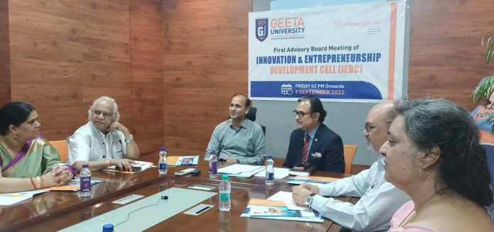 Innovation Cell Advisory Committee meeting at Geeta University