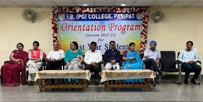 Organized two day orientation program at IB (PG) College