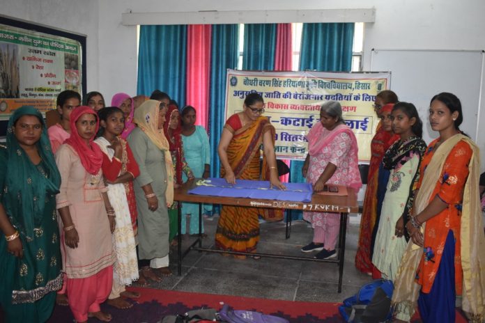 Completion of five-day training on cutting-sewing for girls and nursery production for youth