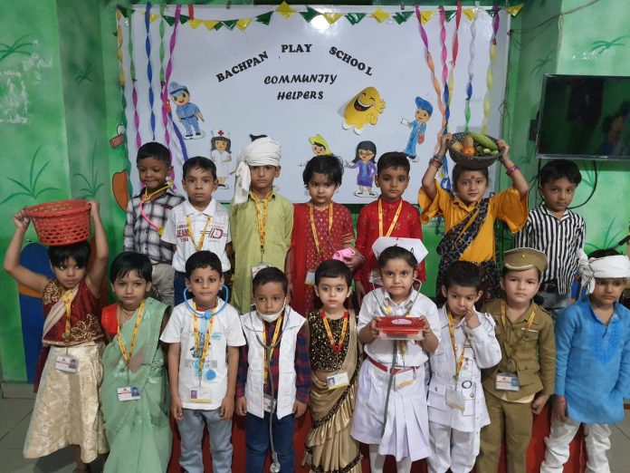 Community assistant role play and fancy dress organized in Shri Omsai Ram School