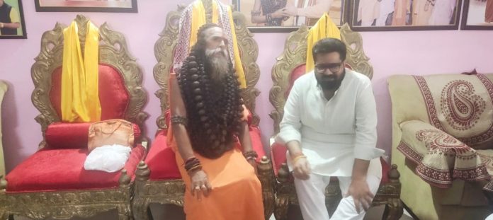 MP Kartik Sharma Meet Baba Kalidas Swami
