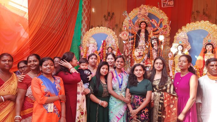 Durga Puja in Bengali Colony ended on Tuesday night