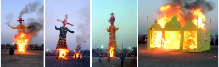 Festival of victory of religion over unrighteousness in Dussehra ground