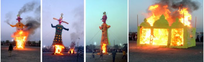 Festival of victory of religion over unrighteousness in Dussehra ground