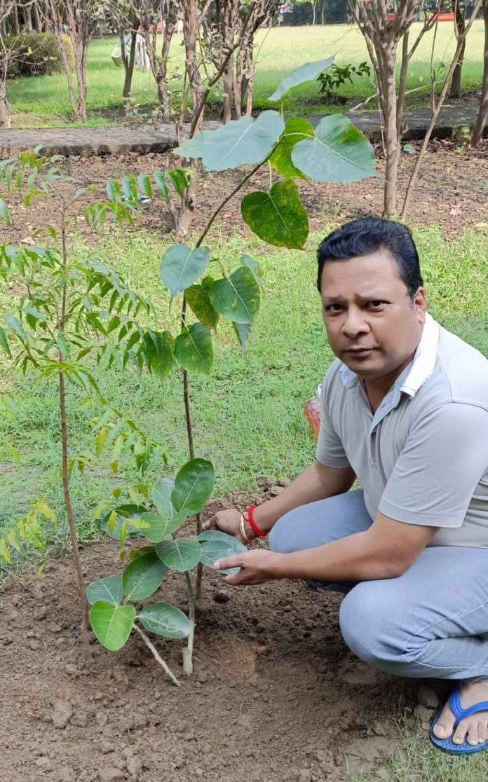 Panipat News/Birthday celebrated by planting Triveni 