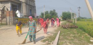 Panipat News/Cleanliness drive was carried out by the members of Self Help Groups