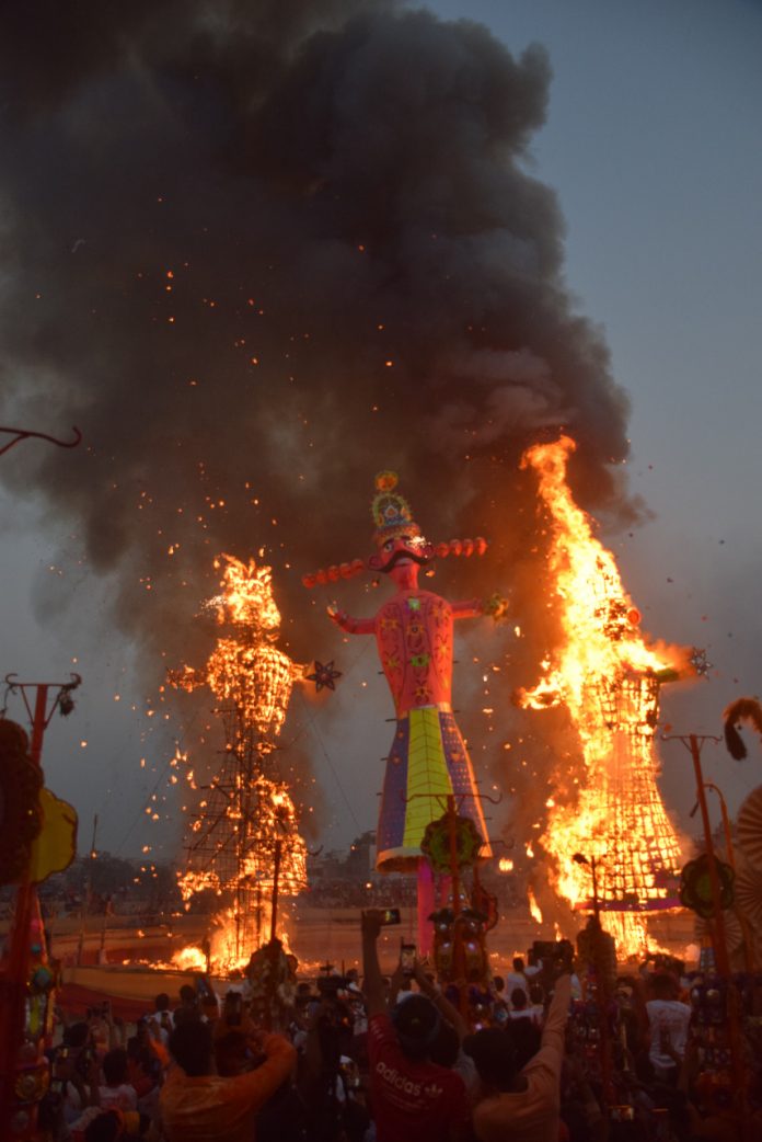 Panipat News/Ravana's combustion took place in the main five places in the city