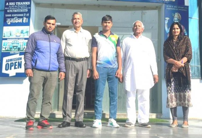 Shri Krishna School Sihama student Ravi Khelo selected for the state in Haryana