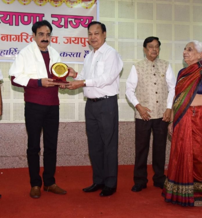 Anil Kaushik got National Haryana Gaurav Samman for second time in row