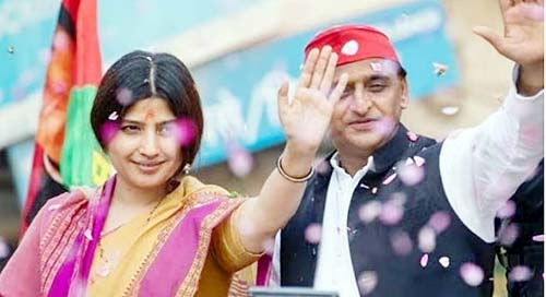 Dimple Yadav and Akhilesh Yadav