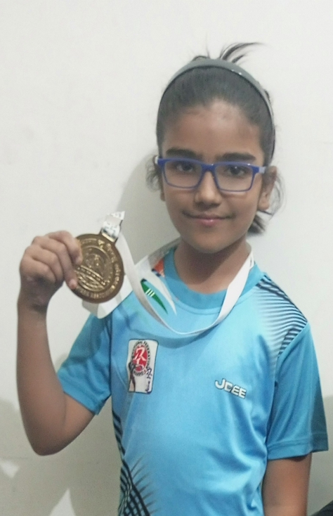 Student Tanvi won Gold Medal in Ju-Jitsu Championship