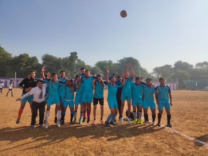 In the football competition of CBSE Cluster 15 players from all over the state celebrated the second day