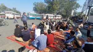 Roadways employees protested for two hours against the disconnection of E-L in Haryana