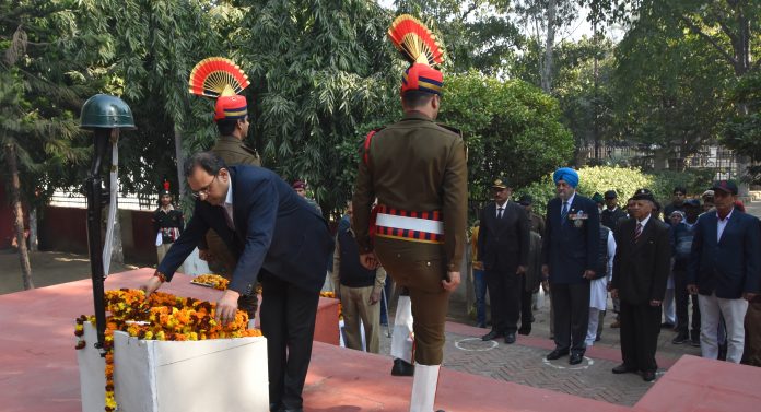 Tributes were paid to the pictures of the soldiers of the district who were martyred in the 1971 war.