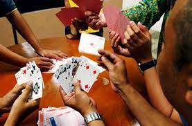 2 arrested for gambling with cards, Rs 1,110/- recovered.