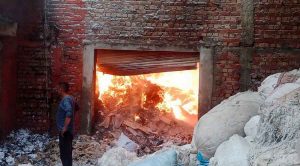 Panipat News Fire broke out under suspicious circumstances in a spinning mill located in Bharat Nagar Panipat