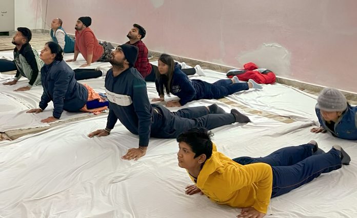 Panipat News/Surya Namaskar organized by Art of Living Panipat Chapter on the occasion of Swami Vivekananda Jayanti