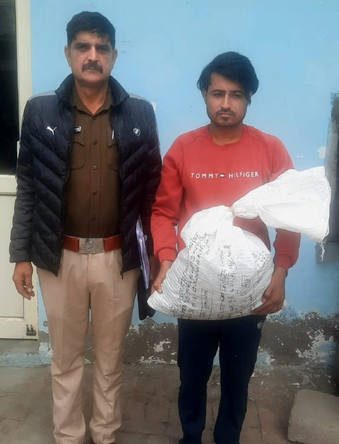 Panipat News/Drug smuggler arrested with nine kg of ganja leaves