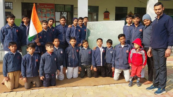 Panipat News/Netaji Subhash Chandra Bose's birth anniversary celebrated at AV Public School