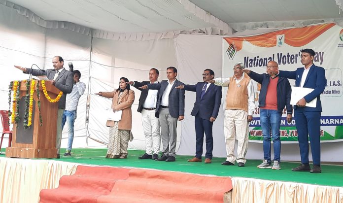 Program organized in Government College on National Voter's Day