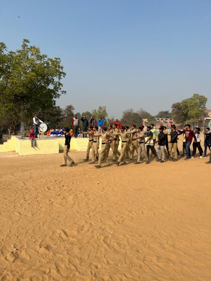 Various school children rehearse for the cultural program to be held on Republic Day