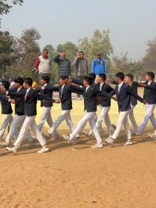 Various school children rehearse for the cultural program to be held on Republic Day