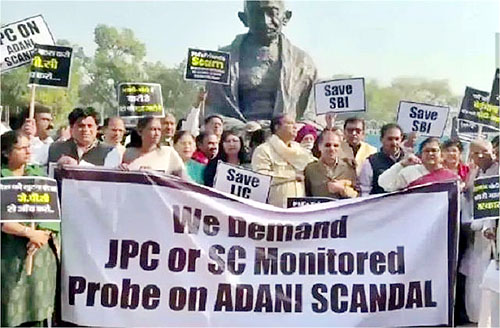 Demonstration Against Adani Group