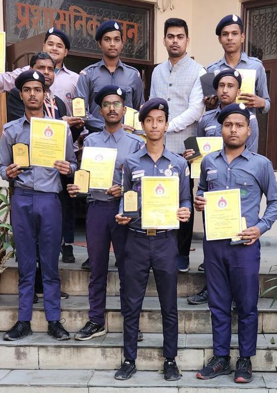 Panipat News/Scout students of Arya Senior Secondary School show talent in Karnataka 