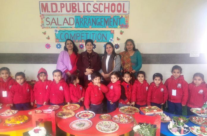 Panipat News/Flower decoration and salad decoration competition organized in MD Public School