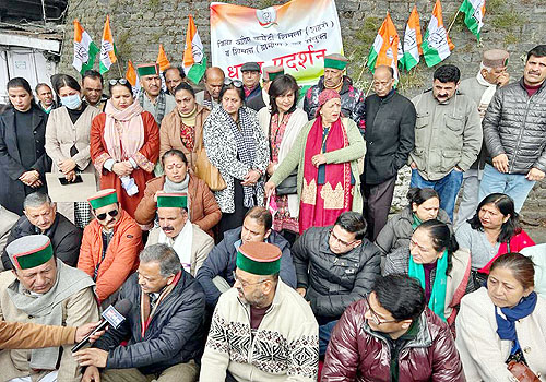 Congress Protest In Shimla