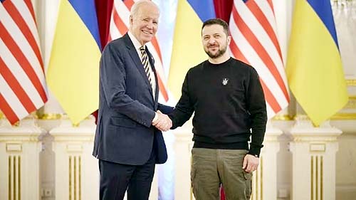 US President Joe Biden In Ukraine