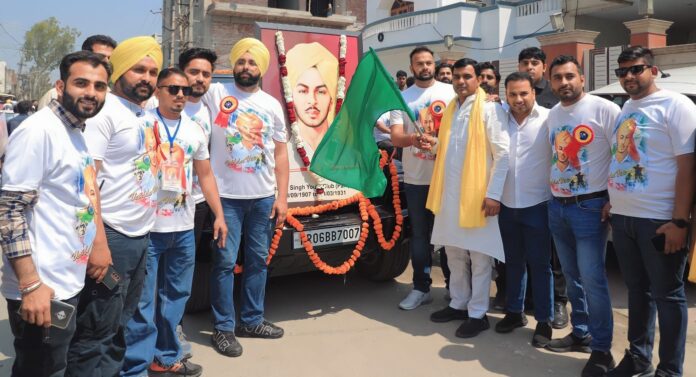 Panipat News/Bhagat Singh Youth Club Panipat took out road show on Martyrdom Day