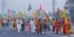 Panipat News/Over 50000 people participated in the Vrindavan Trust Panipat chulkana dham Yatra