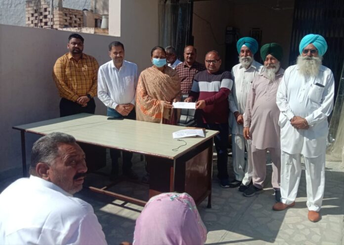 MLA Santosh Kataria distributed checks worth Rs 49.65 lakh in villages for development works...