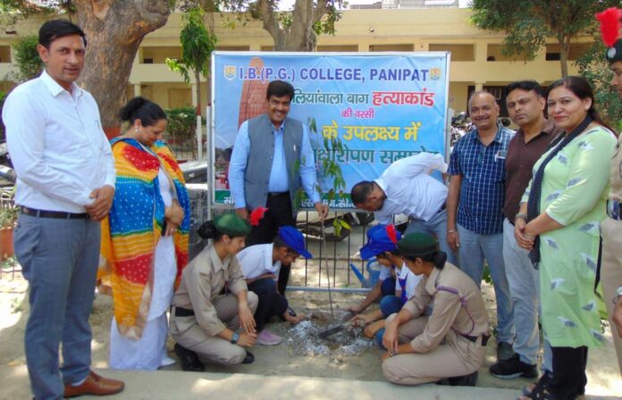 Panipat News/Plantation on the occasion of the anniversary of the Jallianwala Bagh massacre