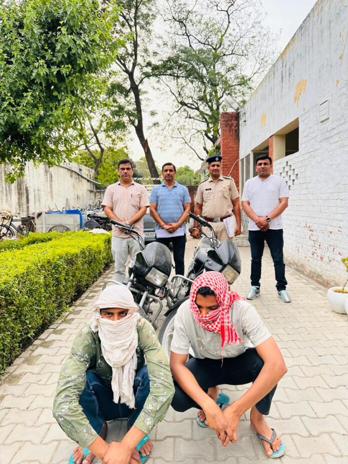 Karnal police arrested two accused of motorcycle theft