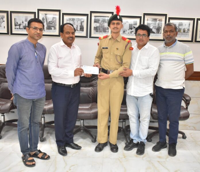 Panipat News/Cadet Chirag of Arya College got Cadet Welfare Scholarship