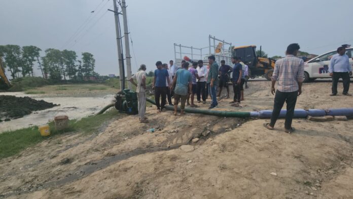 DC Visit Regarding Management Of Drainage In Village Ramda