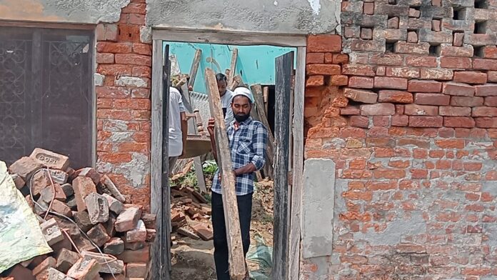 House Destroyed By Flood Water