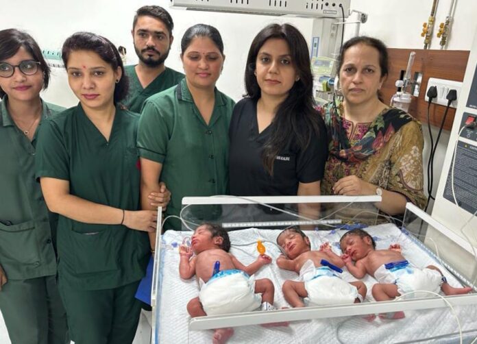 A Woman Gave Birth To Triplets In Panipat