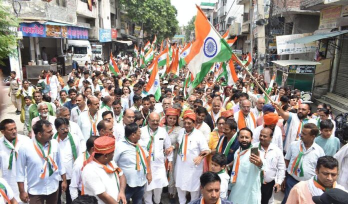 Tiranga Yatra Under The Leadership Of MLA Pramod Vij