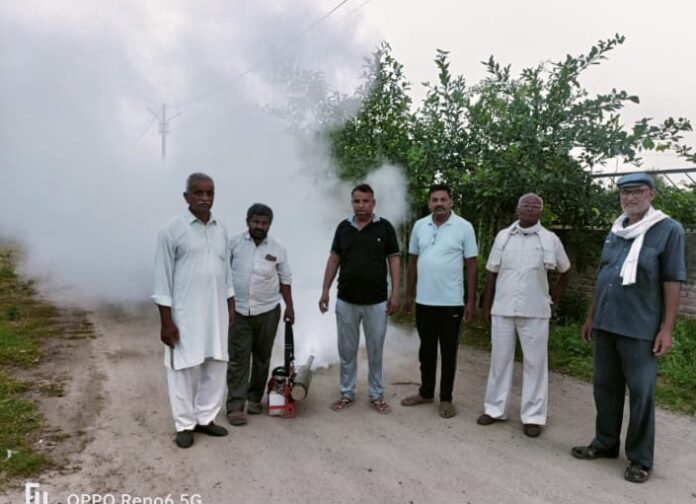 हाउसिंग बोर्ड कमेटी व ममाज टीम ने हाउसिंग बोर्ड कॉलोनी सिसोठ में करवाई फॉगिंग