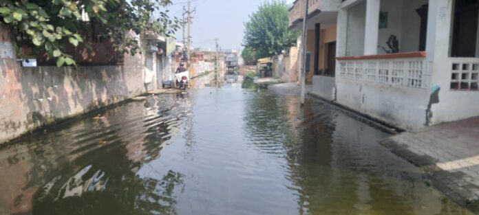 Villagers face huge problems due to accumulation of dirty water