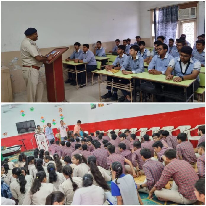 Made students aware by giving them information about traffic rules