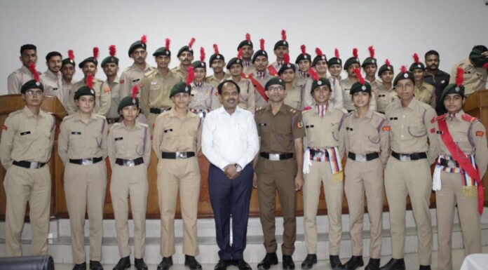 NCC Cadets Rank Ceremony held at Arya College