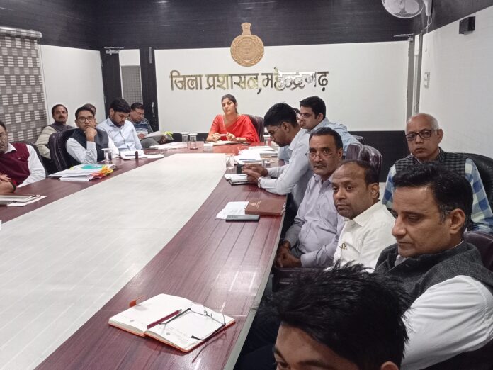 वीडियो कॉन्फ्रेंसिंग के दौरान मौजूद एडीसी वैशाली सिंह।